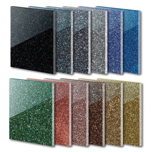 3mm perspex plastic glitter - 3mm,