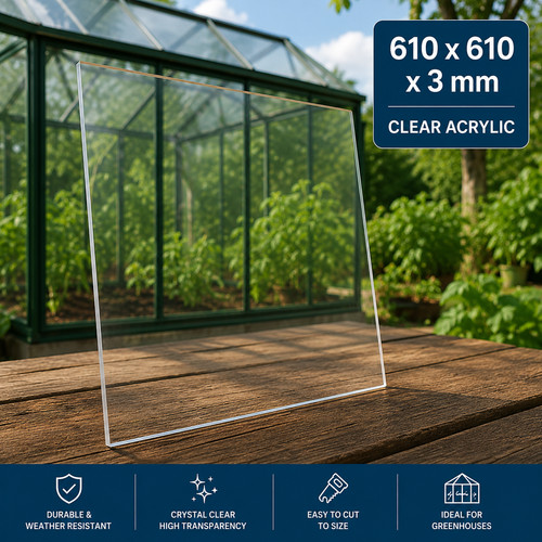 Clear acrylic sheet 3mm - clear,