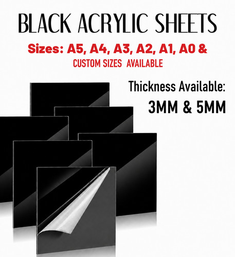 Black perspex acrylic sheet - perspex,